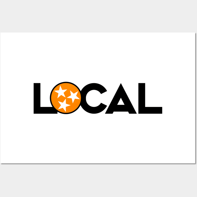 Tennessee Local State Flag Tristar Orange Version Wall Art by Now Boarding